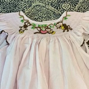 Smocked Candyland Monkey Dress